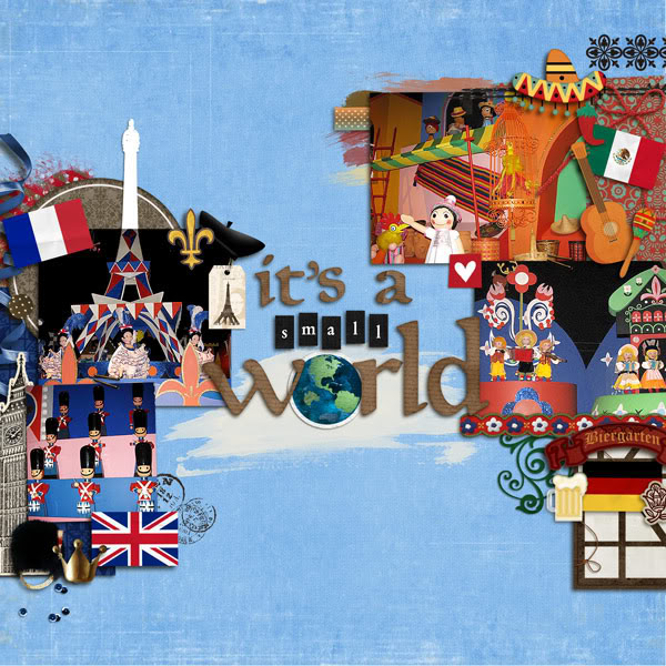 Digital Scrapbook page created by kimbytx featuring "Around The World" by Sahlin Studio and Britt-ish Designs