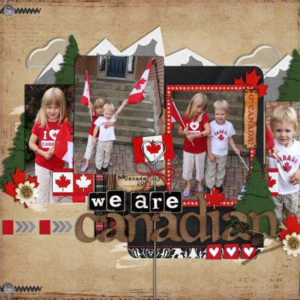 Digital Scrapbook page created by cindys732003 featuring "Around The World" and "Taste of Canada" by Sahlin Studio and Britt-ish Designs