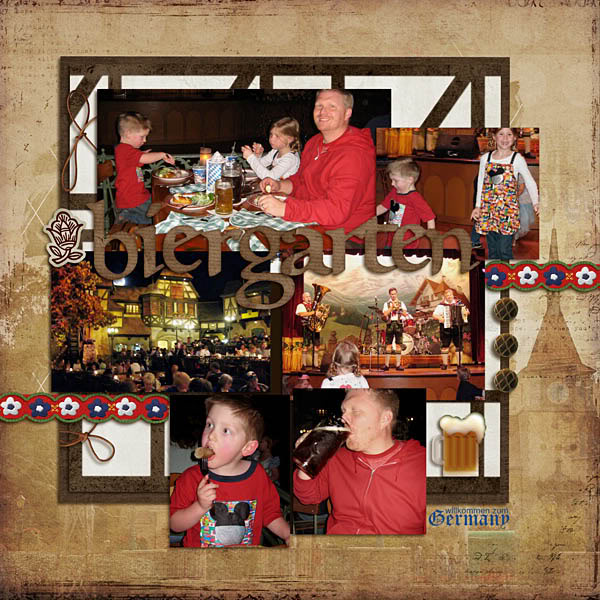 Digital Scrapbook page created by kristasahlin featuring "Around The World" and "Taste of Germany and Norway" by Sahlin Studio and Britt-ish Designs