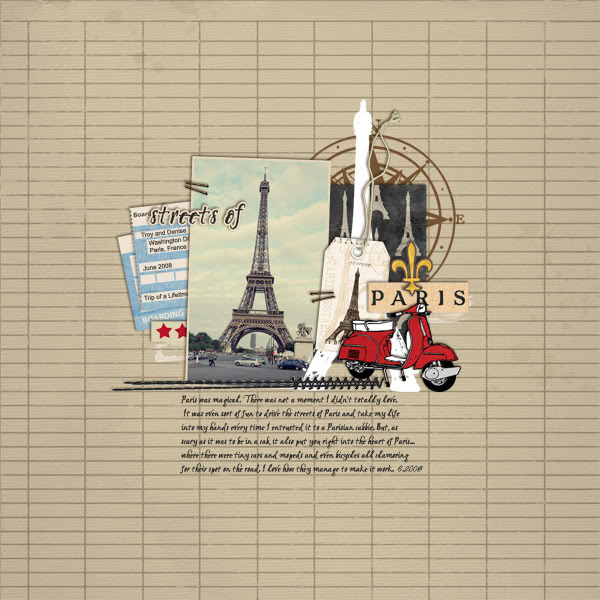 Digital Scrapbook page created by neeceebee featuring "Around The World" and "Taste of France and Italy" by Sahlin Studio and Britt-ish Designs