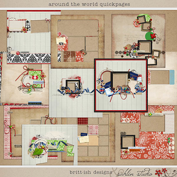 Around the World Quickpages by Britt-ish Designs and Sahlin Studio