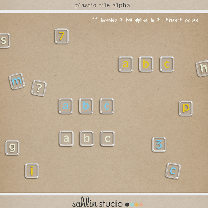 Plastic Tile Alpha by Sahlin Studio
