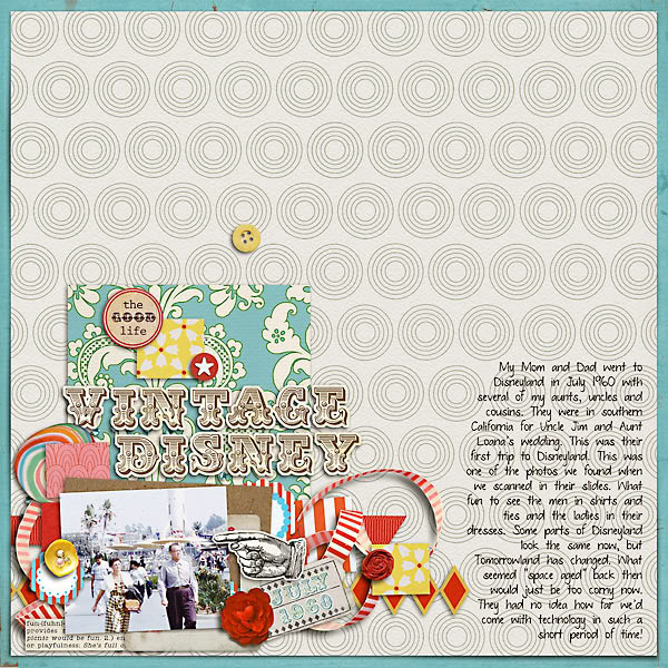 Digital Scrapbook page created by 4noisyboys featuring "Vintage Carnival" by Sahlin Studio