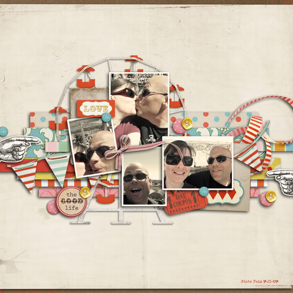 Digital Scrapbook page created by alamama featuring "Vintage Carnival" by Sahlin Studio