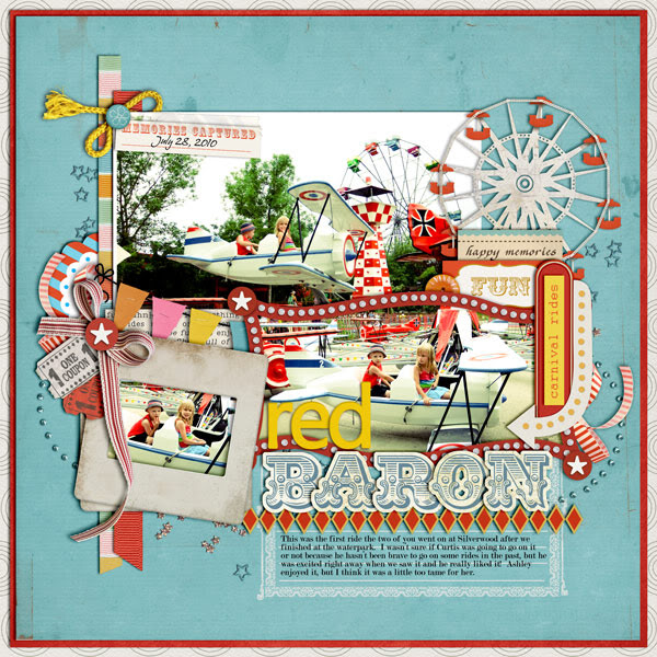 Digital Scrapbook page created by cindy featuring "Vintage Carnival" by Sahlin Studio