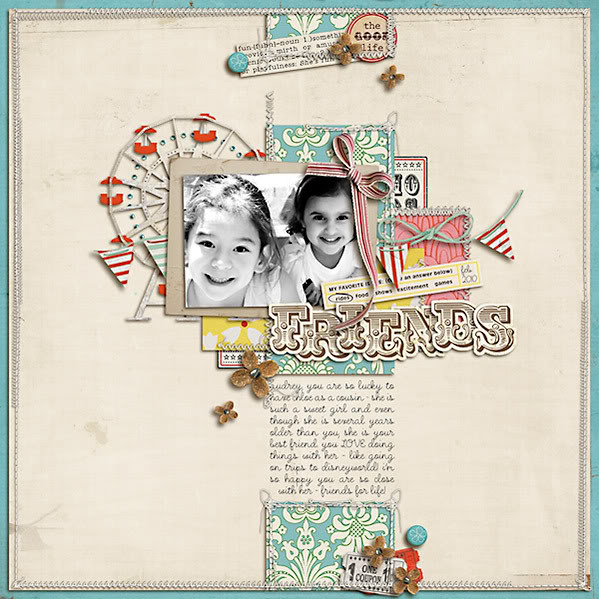 Digital Scrapbook page created by dana featuring "Vintage Carnival" by Sahlin Studio