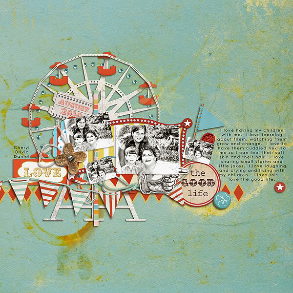 Digital Scrapbook page created by gonewiththewind featuring "Vintage Carnival" by Sahlin Studio