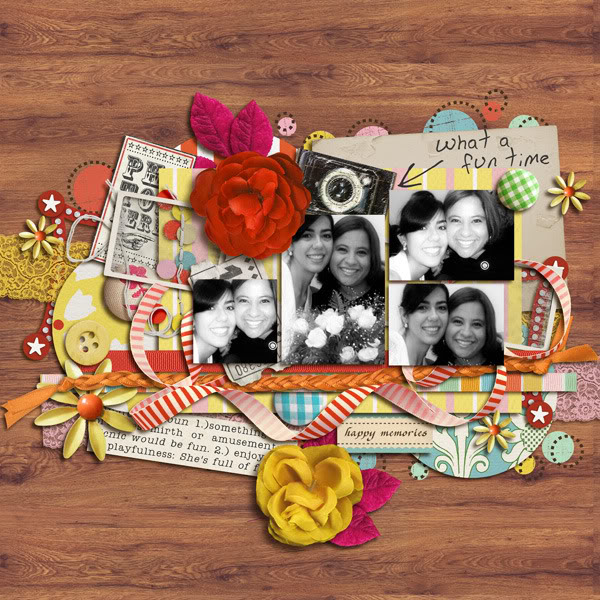 Digital Scrapbook page created by juhh featuring "Vintage Carnival" by Sahlin Studio