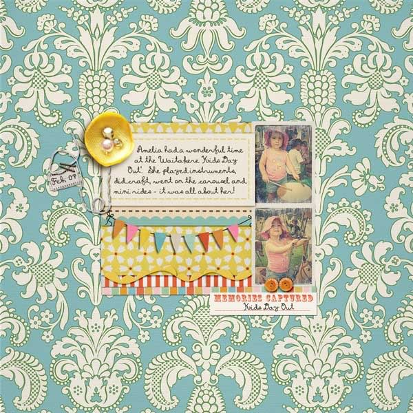 Digital Scrapbook page created by kateypie featuring "Vintage Carnival" by Sahlin Studio