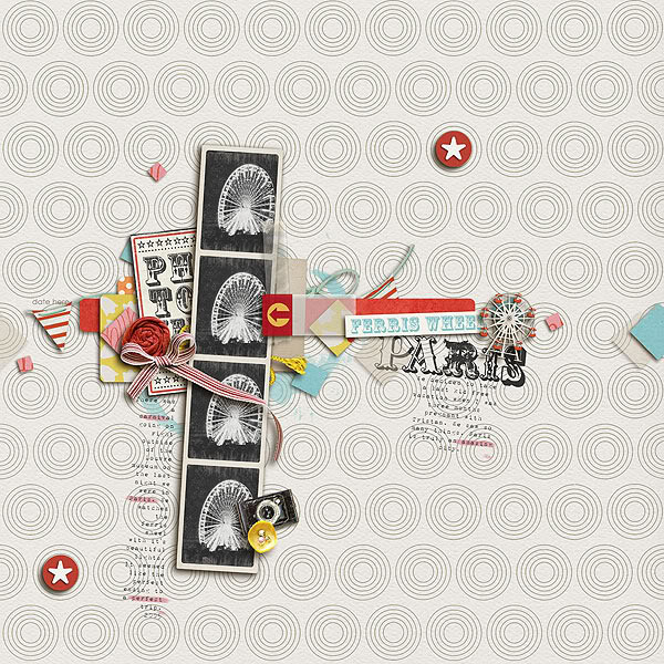 Digital Scrapbook page created by kelleanne featuring "Vintage Carnival" by Sahlin Studio