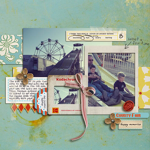 Digital Scrapbook page created by kristasahlin featuring "Vintage Carnival" by Sahlin Studio