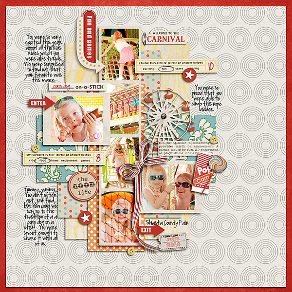 Digital Scrapbook page created by pne123 featuring "Vintage Carnival" by Sahlin Studio