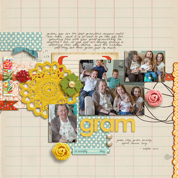 Digital Scrapbook page created by kristasahlin featuring "Grandma's Dresser" by Sahlin Studio