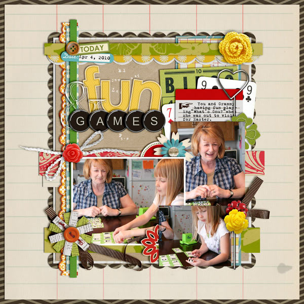 Digital Scrapbook page created by cindys732003 featuring "Grandma's Dresser" by Sahlin Studio