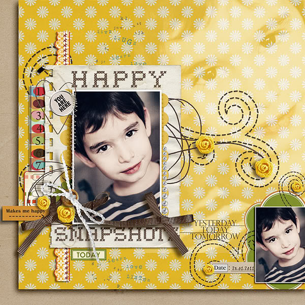 Digital Scrapbook page created by damayanti featuring "Grandma's Dresser" by Sahlin Studio