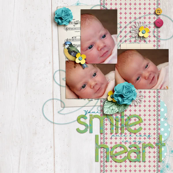 Digital Scrapbook page created by Krista Sahlin featuring products from Sahlin Studio