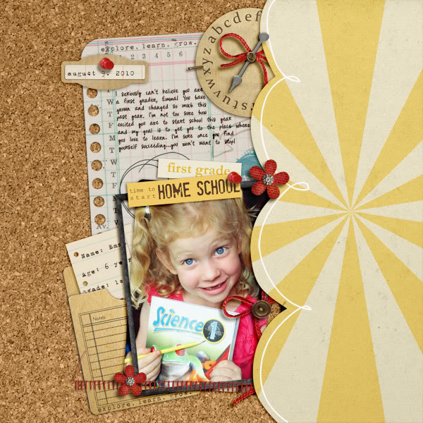 Digital Scrapbook Page featuring "Explore. Learn. Grow" by Sahlin Studio