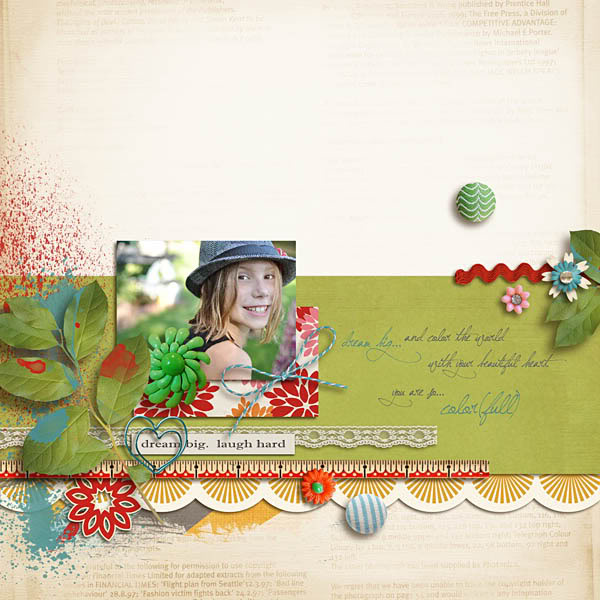 Digital Scrapbook Page created by Krista featuring "Art & Soul" by Sahlin Studio