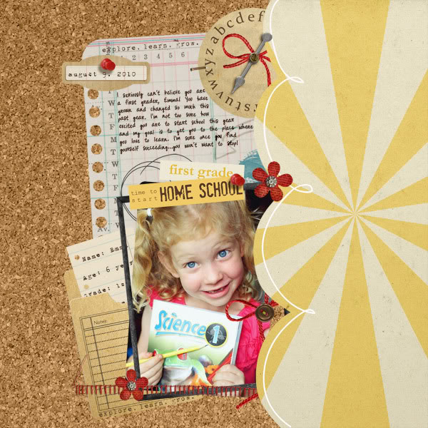 Digital Scrapbook Page featuring "Explore. Learn. Grow" by Sahlin Studio