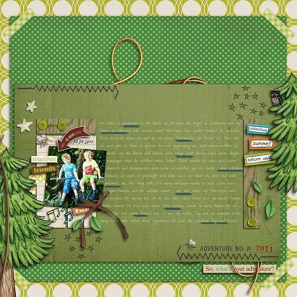 Digital Scrapbook page created by domad featuring "Summer Camp" by Sahlin Studio