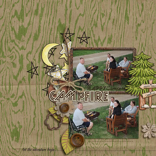 Digital Scrapbook page created by kristasahlin featuring "Summer Camp" by Sahlin Studio