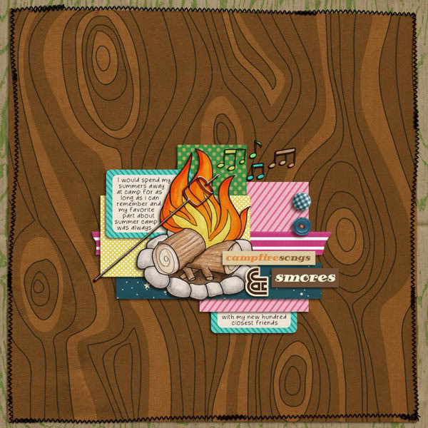 Digital Scrapbook page created by talktoheather featuring "Summer Camp" by Sahlin Studio