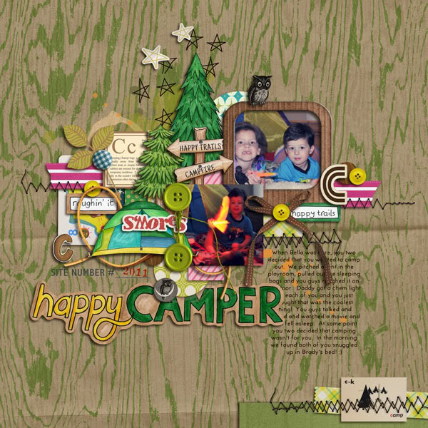 Digital Scrapbook page created by mommy2boyz featuring "Summer Camp" by Sahlin Studio