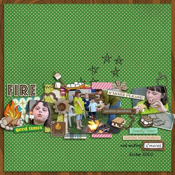 Digital Scrapbook page created by kimbytx featuring "Summer Camp" by Sahlin Studio