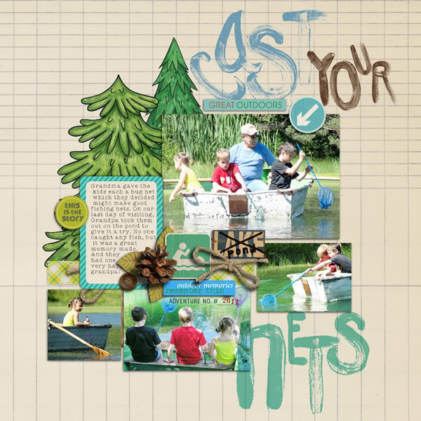 Digital Scrapbook page created by rebeccah featuring "Summer Camp" by Sahlin Studio