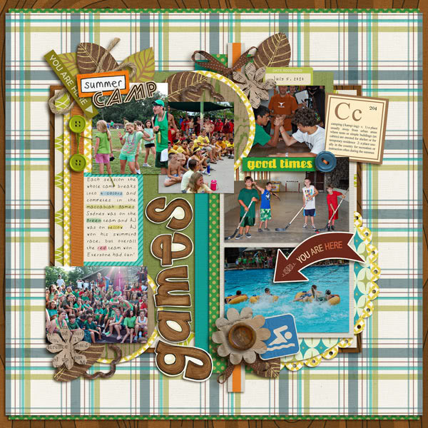 Digital Scrapbook page created by norton94 featuring "Summer Camp" by Sahlin Studio