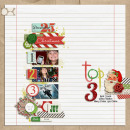 layout by kimbytx featuring December Daily Numbers, Washi Tape Strips and Brown Paper Packages (Papers) by Sahlin Studio