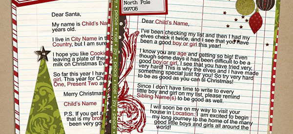 Letters To Santa Feebie by Sahlin Studio