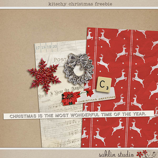 Kitschy Christmas Freebie by Sahlin Studio