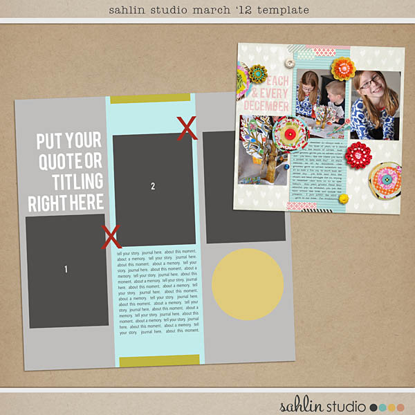 March 2012 Template Freebie by Sahlin Studio