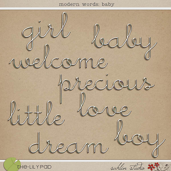 Modern Words: Baby by Sahlin Studio