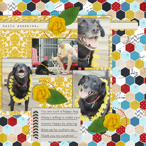 digital scrapbook layout inspiration