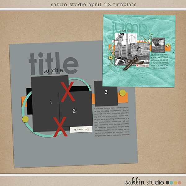 April 2012 Template Freebie by Sahlin Studio