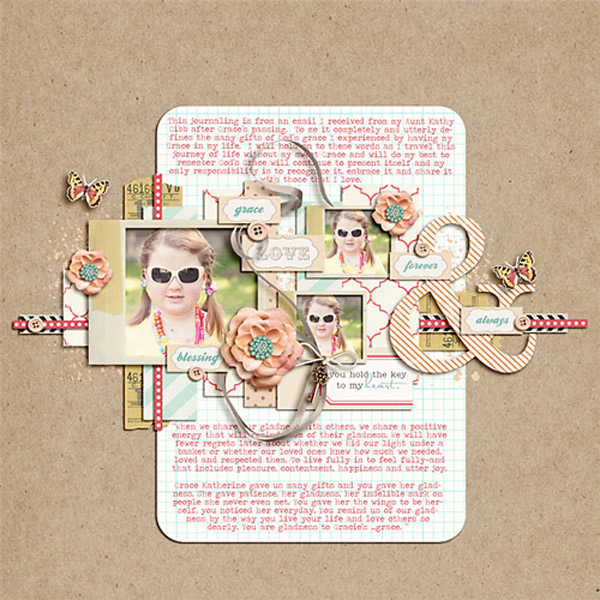 digital scrapbook layout inspiration