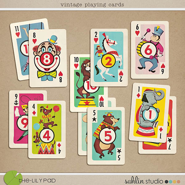 vintage playing cards by sahlin studio