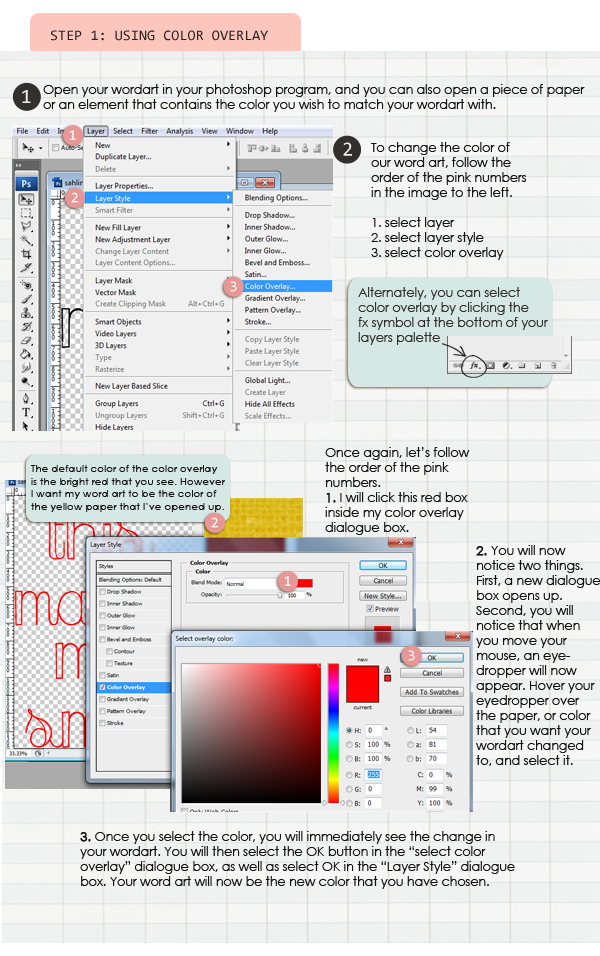 color to white overlay