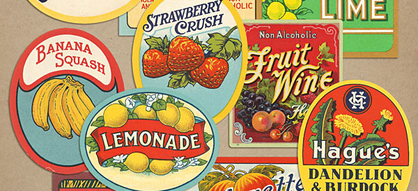 vintage labels: sweet sips by sahlin studio