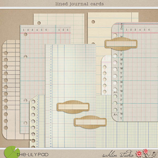 Lined Journal Cards by Sahlin Studio