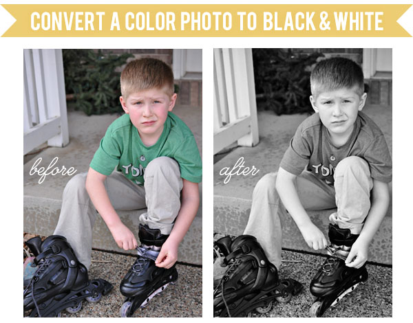 covert color photo to black white