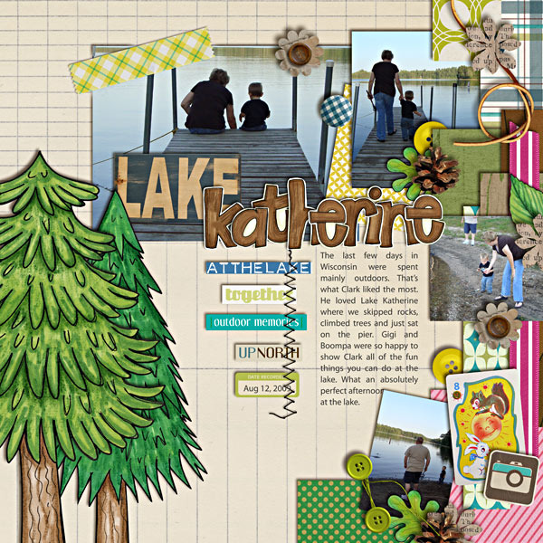 Camping Themed Digital Scrapbooking Kit: Set Up Camp - Creative