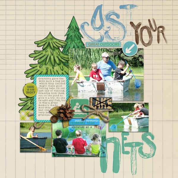 Camping Themed Digital Scrapbooking Kit: Set Up Camp - Creative