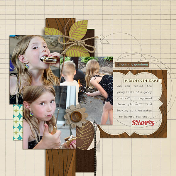 Digital Scrapbooking Kits, August Basics Page Kit-(Kmess), Everyday,  Seasons - Summer