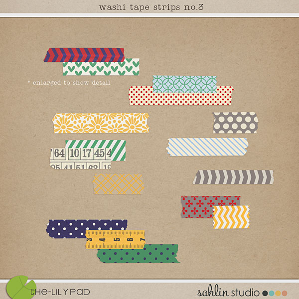 digital washi tapes strips no. 3 by sahlin studio