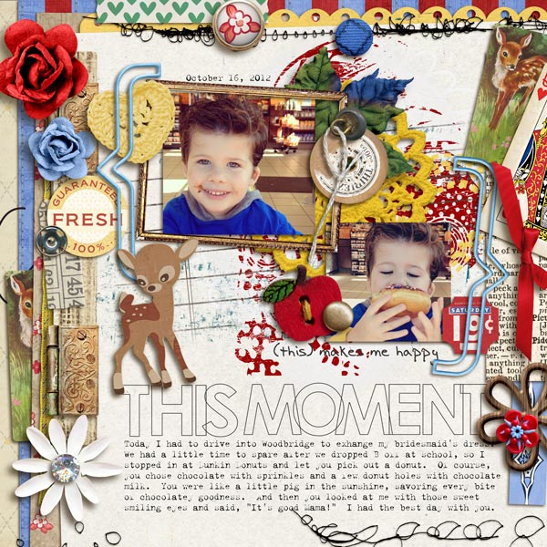 mommy2boyz - inspirational scrapbook layout