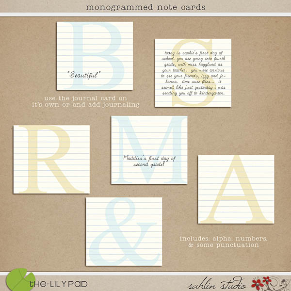 monogrammed note cards by sahlin studio