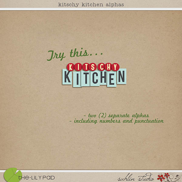 Kitschy Kitchen Alphas by Sahlin Studio